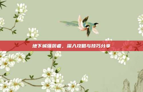 地下城强袭者，深入攻略与技巧分享