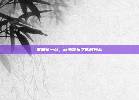 琴典第一章，解锁音乐之旅的序幕