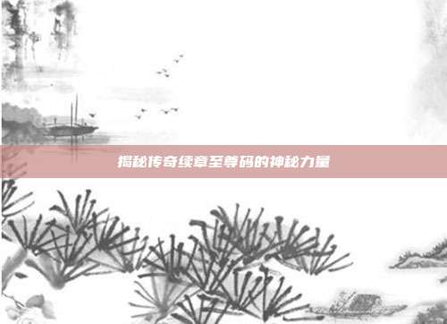 揭秘传奇续章至尊码的神秘力量