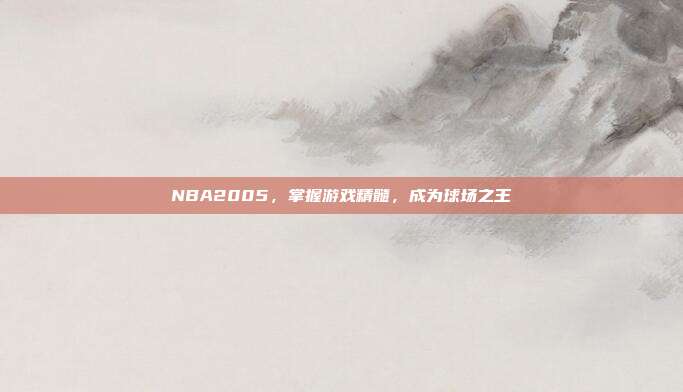 NBA2005,掌握游戏精髓,成为球场之王