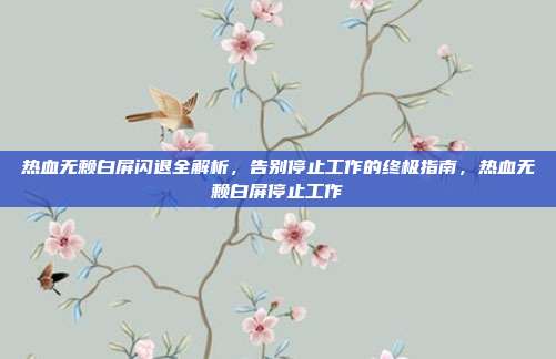 热血无赖白屏闪退全解析，告别停止工作的终极指南，热血无赖白屏停止工作