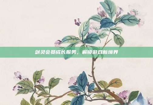 剑灵会员成长服务，解锁游戏新境界
