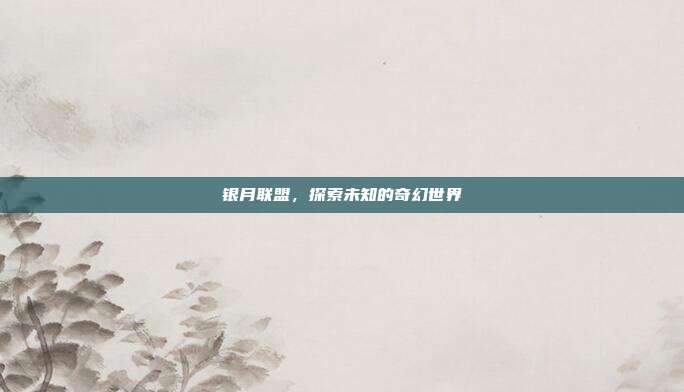 银月联盟,探索未知的奇幻世界