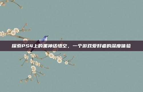 探索PS4上的黑神话悟空,一个游戏爱好者的深度体验