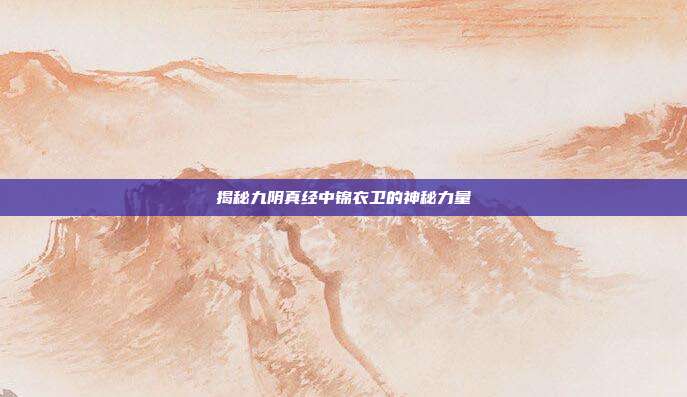 揭秘九阴真经中锦衣卫的神秘力量