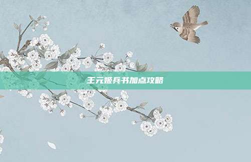 王元姬兵书加点攻略