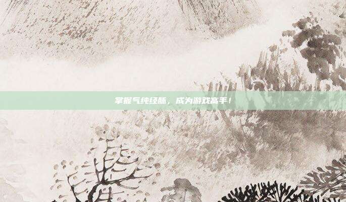 掌握气纯经脉，成为游戏高手！