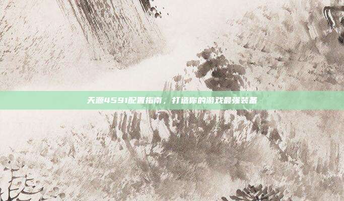 天源4591配置指南,打造你的游戏最强装备