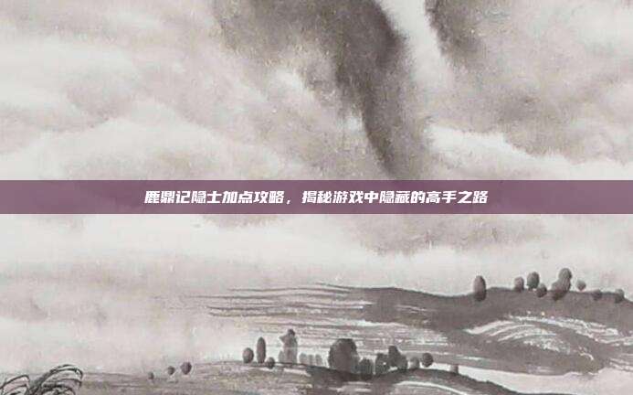 鹿鼎记隐士加点攻略，揭秘游戏中隐藏的高手之路