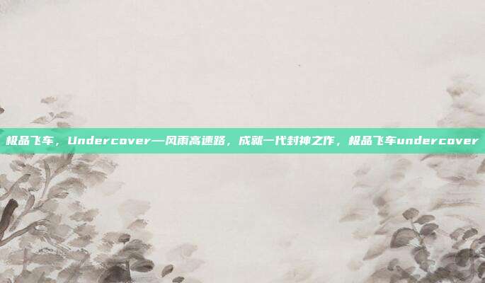 极品飞车，Undercover—风雨高速路，成就一代封神之作，极品飞车undercover