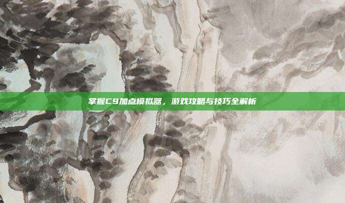 掌握C9加点模拟器,游戏攻略与技巧全解析
