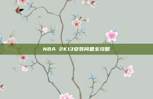 NBA 2K13安装问题全攻略