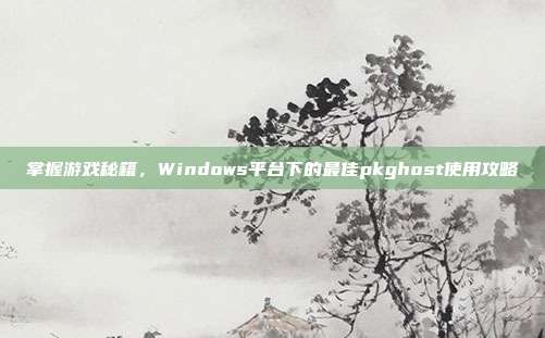 掌握游戏秘籍,Windows平台下的最佳pkghost使用攻略