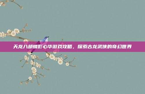 天龙八部蝶影心华游戏攻略,探索古龙武侠的奇幻世界