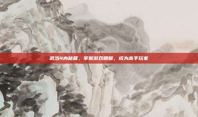 武当4内秘籍,掌握游戏精髓,成为高手玩家
