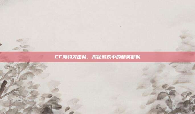 CF海豹突击队,揭秘游戏中的精英部队