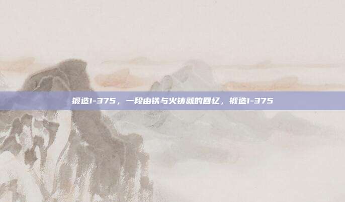 锻造1-375，一段由铁与火铸就的回忆，锻造1-375