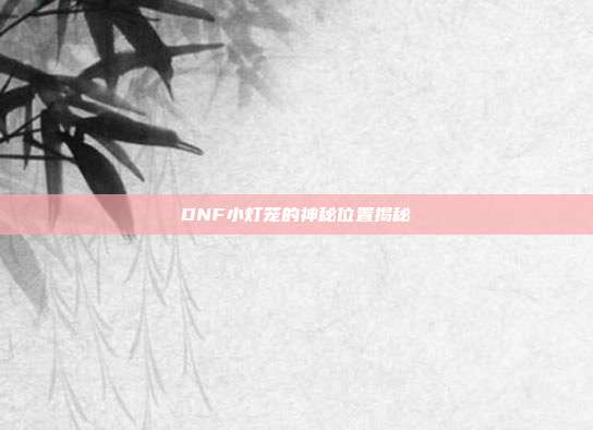 DNF小灯笼的神秘位置揭秘