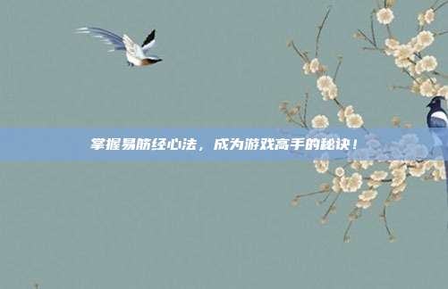 掌握易筋经心法,成为游戏高手的秘诀!