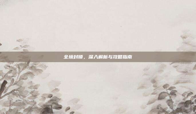 全境封锁，深入解析与攻略指南