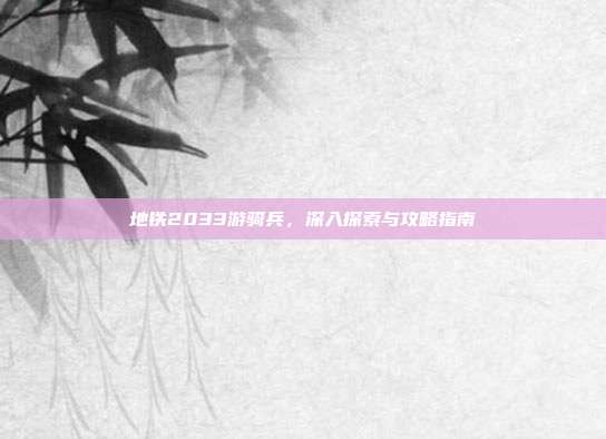 地铁2033游骑兵，深入探索与攻略指南