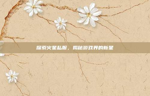探索火星私服,揭秘游戏界的新星