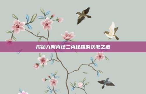 揭秘九阴真经二内秘籍的获取之道