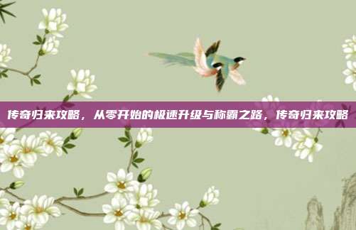 传奇归来攻略，从零开始的极速升级与称霸之路，传奇归来攻略