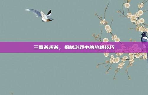 三国杀超杀,揭秘游戏中的终极技巧